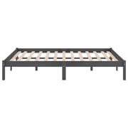 Vidaxl Bed Frame Grey Solid Pinewood 180x200 Cm 6ft Super King Uk Vidaxl Bed Frame Grey Solid Pinewood 180x200 Cm 6ft Super King Uk