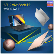 Asus Laptop - 11th Gen Core i5 2.4GHz 8GB 512GB 2GB Win10 15.6inch FHD Black English/Arabic K513EP BQ146T (2021) Middle East Version
