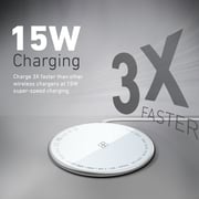 Promate 15W Magnetic Wireless Charger with USB-C Connector for iPhone 12/Galaxy 21, MagTag-15W White