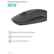 Rapoo Wireless Slim Optical Mouse Grey 3510 Rapoo Wireless Slim Optical Mouse Grey 3510