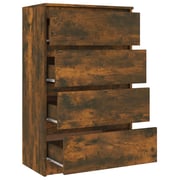 Vidaxl Sideboard Smoked Oak 60x35x98.5 Cm Engineered Wood Vidaxl Sideboard Smoked Oak 60x35x98.5 Cm Engineered Wood