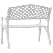 Vidaxl Garden Bench 102 Cm Cast Aluminium White Vidaxl Garden Bench 102 Cm Cast Aluminium White
