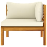 Vidaxl 2 Piece Sofa Set With Cream White Cushions Solid Acacia Wood Vidaxl 2 Piece Sofa Set With Cream White Cushions Solid Acacia Wood