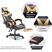 COOLBABY Video Gaming Chair High Back Heavy Duty Ergonomic Office Chair,Max Weight Of 250IBS,Yellow YXY01-GLD-SRK11 COOLBABY Video Gaming Chair High Back Heavy Duty Ergonomic Office Chair,Max Weight Of 250IBS,Yellow YXY01-GLD-SRK11