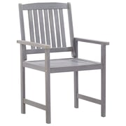 vidaXL 7 Piece Outdoor Dining Set Grey Wash Solid Acacia Wood vidaXL 7 Piece Outdoor Dining Set Grey Wash Solid Acacia Wood