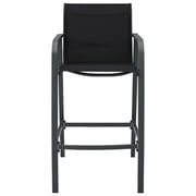 vidaXL Garden Bar Chairs 4 pcs Black Textilene vidaXL Garden Bar Chairs 4 pcs Black Textilene