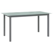 vidaXL Garden Table Light Grey 150x90x74 cm Aluminium and Glass vidaXL Garden Table Light Grey 150x90x74 cm Aluminium and Glass