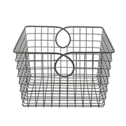 Spectrum Diversified Teardrop Large Wire Basket, Steel Versatile Storage & Organization Utility Tote, Cube Storage Bin For Home Organization, Industrial Gray Spectrum Diversified Teardrop Large Wire Basket, Steel Versatile Storage & Organization Utility Tote, Cube Storage Bin For Home Organization, Industrial Gray