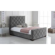Velvet Bed Frame Super King Bed Grey