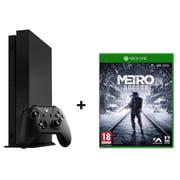 Microsoft Xbox One X Gaming Console 1TB Black + Metro Exodus DLC Game