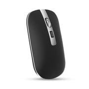 HXSJ M30 Rechargeable Wireless Mouse 2.4GHz Mice 1600DPI Metal Scroll Wheel For Working Office Black
