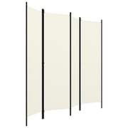 Vidaxl 4-panel Room Divider Cream White 200x180 Cm Vidaxl 4-panel Room Divider Cream White 200x180 Cm