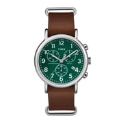 Timex TW2P97400 Weekender Quartz Brown Leather Watch Unisex Timex TW2P97400 Weekender Quartz Brown Leather Watch Unisex