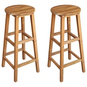 Vidaxl Bar Chairs 2 Pcs Solid Acacia Wood Vidaxl Bar Chairs 2 Pcs Solid Acacia Wood
