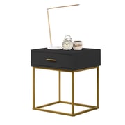 Asghar Furniture - Luxeo One Drawer Nightstand - Black