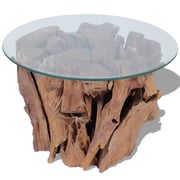 vidaXL Coffee Table Solid Teak Driftwood 60 cm vidaXL Coffee Table Solid Teak Driftwood 60 cm