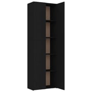 vidaXL Office Cabinet Black 60x32x190 cm Engineered Wood vidaXL Office Cabinet Black 60x32x190 cm Engineered Wood