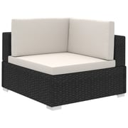 Vidaxl 8 Piece Garden Lounge Set With Cushions Poly Rattan Black Vidaxl 8 Piece Garden Lounge Set With Cushions Poly Rattan Black