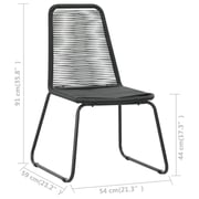Vidaxl Outdoor Chairs 2 Pcs Poly Rattan Black Vidaxl Outdoor Chairs 2 Pcs Poly Rattan Black