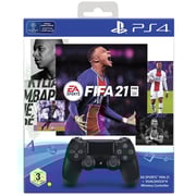 PS4 Dual Shock 4 Controller + FIFA21 Game + 14 Days Plus Card