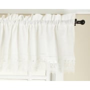 Style Master Renaissance Home Fashion Sophia Valance With Macrame Band, Ivory, 58-Inch By 14-Inch Style Master Renaissance Home Fashion Sophia Valance With Macrame Band, Ivory, 58-Inch By 14-Inch