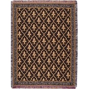 Simply Home Black Traditional Fleur De Lis Tapestry Throw Blanket 50 Simply Home Black Traditional Fleur De Lis Tapestry Throw Blanket 50