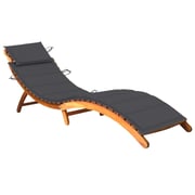 vidaXL Garden Sun Lounger with Cushion Solid Acacia Wood vidaXL Garden Sun Lounger with Cushion Solid Acacia Wood