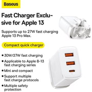 Baseus Compact Fast Charger White