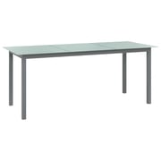 vidaXL Garden Table Light Grey 190x90x74 cm Aluminium and Glass vidaXL Garden Table Light Grey 190x90x74 cm Aluminium and Glass