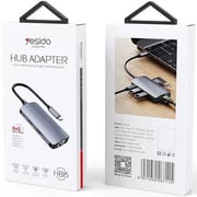 Yesido HB15 6-in-1 USB-C Multifunctional Type Hub Silver Yesido HB15 6-in-1 USB-C Multifunctional Type Hub Silver