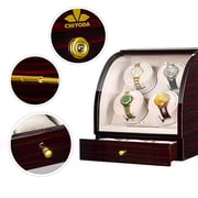 Chiyoda CYD-SWI06 Quad Watch Winder Wooden Box With Quiet Mabuchi Motor Chiyoda CYD-SWI06 Quad Watch Winder Wooden Box With Quiet Mabuchi Motor