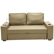 Home Style SH55010 3in1 Techno Sofa Bed W/Wireless Charging & Led Lamp Beige