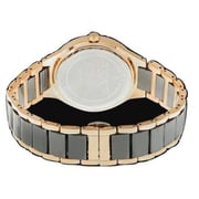 Ecstacy Black/Rose Gold Stainless Steel Analog Watch For Women E9511-KCWM