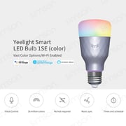 Yeelight Smart LED Bulb 1SE Color, Wi-Fi Enabled, Smart Control Apps Light Work With Amazon Alexa, Ok Google and SmartThings Yeelight Smart LED Bulb 1SE Color, Wi-Fi Enabled, Smart Control Apps Light Work With Amazon Alexa, Ok Google and SmartThings