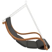 Vidaxl Swing Chair With Cushion Solid Bent Wood With Teak Finish Vidaxl Swing Chair With Cushion Solid Bent Wood With Teak Finish