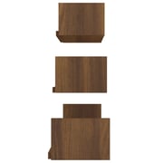 vidaXL Wall Display Shelves 3 pcs Brown Oak Engineered Wood vidaXL Wall Display Shelves 3 pcs Brown Oak Engineered Wood