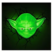 3DLightFX Star Wars Yoda Face 3D Decor Wall Light 50002