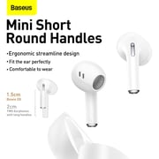 Baseus E8 Wireless Bluetooth 5.0 TWS Earbuds Waterproof IPX5- White Baseus E8 Wireless Bluetooth 5.0 TWS Earbuds Waterproof IPX5- White
