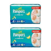 Pampers baby-dry diapers Stage 4 44 count Set of 2