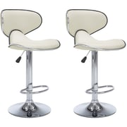 Vidaxl Bar Stools 2 Pcs Cream Faux Leather Vidaxl Bar Stools 2 Pcs Cream Faux Leather