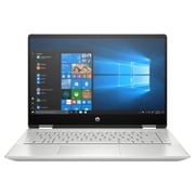 HP Pavilion x360 14-DH1025NE Convertible Touch Laptop - Core i3 2.1GHz 4GB 256GB Shared Win10 14inch FHD Mineral Silver English/Arabic Keyboard