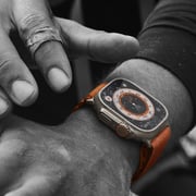 Apple Watch Ultra GPS + Cellular, 49mm Titanium Case with Starlight Alpine Loop - Large Apple Watch Ultra GPS + Cellular, 49mm Titanium Case with Starlight Alpine Loop - Large