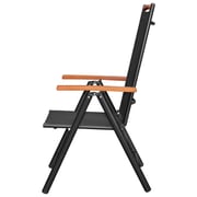vidaXL Folding Garden Chairs 6 pcs Textilene Black vidaXL Folding Garden Chairs 6 pcs Textilene Black