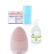 Homedics Blossom Mini Silicone Facial Cleansing Brush FAC001 Softacare 3 Ply Face Mask & Healthytol Hand Sanitizer Gel Bundle Pack -MWBOPP4 Homedics Blossom Mini Silicone Facial Cleansing Brush FAC001 Softacare 3 Ply Face Mask & Healthytol Hand Sanitizer Gel Bundle Pack -MWBOPP4