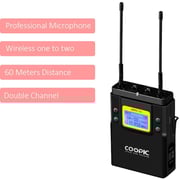 Coopic Uhf Dual-channel Wireless Microphone R1 Receiver And T1 Transmitters System Is Intended For Dslr Video And Field Recording Applications Coopic Uhf Dual-channel Wireless Microphone R1 Receiver And T1 Transmitters System Is Intended For Dslr Video And Field Recording Applications