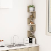 Vidaxl Wall Corner Shelf Sonoma Oak 20x20x127.5 Cm Chipboard Vidaxl Wall Corner Shelf Sonoma Oak 20x20x127.5 Cm Chipboard