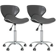 Vidaxl Swivel Dining Chairs 2 Pcs Grey Faux Leather Vidaxl Swivel Dining Chairs 2 Pcs Grey Faux Leather