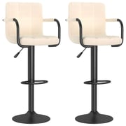 Vidaxl Bar Stools 2 Pcs Cream Fabric Vidaxl Bar Stools 2 Pcs Cream Fabric