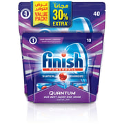 Finish Dishwasher Detergent Quantum Max Tabs Original 40 +10 (30% Extra)