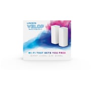 Linksys WHW0302 Velop Tri-Band AC4400 Modular True Whole Home Wi-Fi Mesh System - Pack of 2 Linksys WHW0302 Velop Tri-Band AC4400 Modular True Whole Home Wi-Fi Mesh System - Pack of 2
